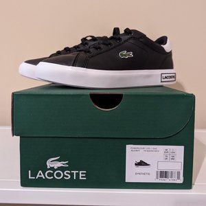 Kids Lacoste slip-ons, black, size 1